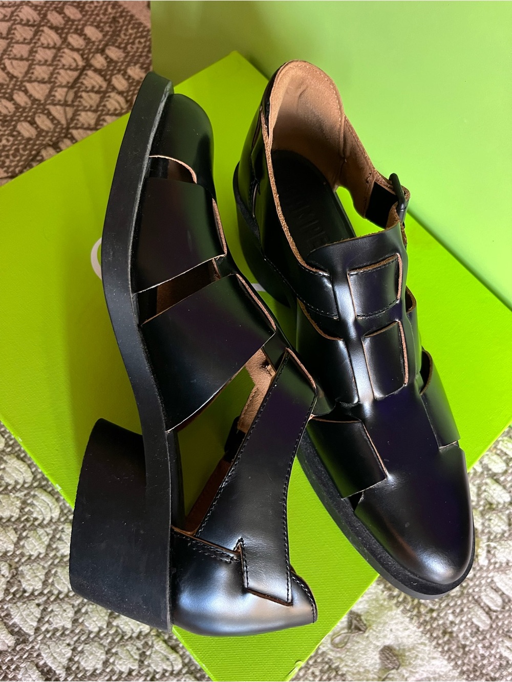 NWOT Camper leather heeled sandals - Picture 7 of 11